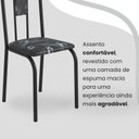 Ver imagem 6 de Conjunto Sala de Jantar Mesa Retangular 140x75cm Tampo Granito Ocre 6 Cadeiras Linda Yescasa