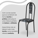 Ver imagem 7 de Conjunto Sala de Jantar Mesa Retangular 140x75cm Tampo Granito Ocre 6 Cadeiras Linda Yescasa