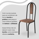 Ver imagem 7 de Conjunto Sala de Jantar Mesa Retangular 140x75cm Tampo Granito Ocre 6 Cadeiras Linda Yescasa