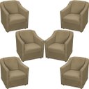 Ver imagem 1 de Kit 6 Poltronas Decorativas para Sala Recepção Consultório Manicure Cadeira Mila Suede