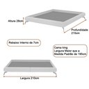 Ver imagem 3 de Cama King Japonesa Pés Alumínio Haru Bouclé Linho Cinza Clarinho - Sallar Home