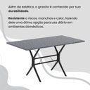 Ver mais imagens de Conjunto Sala de Jantar Mesa Retangular 140x75cm Tampo Granito Ocre 6 Cadeiras Linda Yescasa Preto/Paraopeba/Fosco