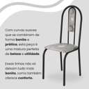 Ver imagem 7 de Conjunto Sala de Jantar Mesa Retangular 140x75cm Tampo Granito Ocre 6 Cadeiras Linda Yescasa