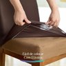 4 Capa Protetora para Cadeira Estofada  Marrom Premium - 3