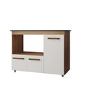 Ver imagem 1 de Balcão para Cooktop 3 Portas Armário de Cozinha Ana Savana/off White - Lahome Decor