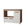 Balcão para Cooktop 3 Portas Armário de Cozinha Ana Savana/off White - Lahome Decor - 1