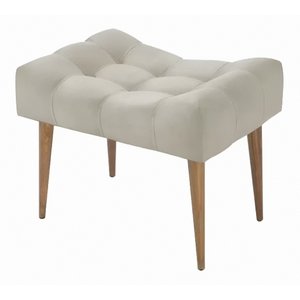 Banqueta Retro:bege Veludo