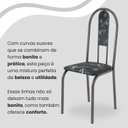 Ver imagem 7 de Conjunto Sala de Jantar Mesa Retangular 140x75cm Tampo Granito Ocre 6 Cadeiras Linda Yescasa