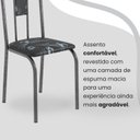 Ver imagem 6 de Conjunto Sala de Jantar Mesa Retangular 140x75cm Tampo Granito Ocre 6 Cadeiras Linda Yescasa