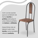 Ver imagem 7 de Conjunto Sala de Jantar Mesa Retangular 140x75cm Tampo Granito Ocre 6 Cadeiras Linda Yescasa