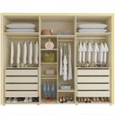 Ver imagem 5 de Guarda-Roupa Casal 6 Portas com LED com Pés 100% MDF Splendor Off White