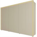 Ver imagem 3 de Guarda-Roupa Casal 6 Portas com LED com Pés 100% MDF Splendor Off White