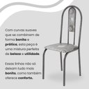 Ver imagem 7 de Conjunto Sala de Jantar Mesa Retangular 140x75cm Tampo Granito Ocre 6 Cadeiras Linda Yescasa