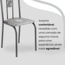 Ver imagem 6 de Conjunto Sala de Jantar Mesa Retangular 140x75cm Tampo Granito Ocre 6 Cadeiras Linda Yescasa