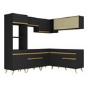 Ver imagem 7 de Cozinha Completa de Canto Veneza GB Multimóveis MP2064 com Armário e Balcão Preta