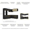 Ver imagem 4 de Cozinha Completa de Canto Veneza GB Multimóveis MP2064 com Armário e Balcão Preta