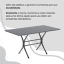 Ver mais imagens de Conjunto Sala de Jantar Mesa Retangular 140x75cm Tampo Granito Ocre 6 Cadeiras Linda Yescasa