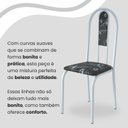 Ver imagem 7 de Conjunto Sala de Jantar Mesa Retangular 140x75cm Tampo Granito Ocre 6 Cadeiras Linda Yescasa