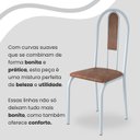 Ver imagem 7 de Conjunto Sala de Jantar Mesa Retangular 140x75cm Tampo Granito Ocre 6 Cadeiras Linda Yescasa