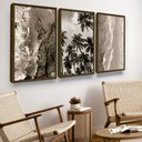 Ver imagem 2 de Kit Quadros Decorativos Paisagem Mar C/ Moldura Grande Praia