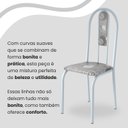 Ver imagem 7 de Conjunto Sala de Jantar Mesa Retangular 140x75cm Tampo Granito Ocre 6 Cadeiras Linda Yescasa