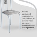 Ver imagem 6 de Conjunto Sala de Jantar Mesa Retangular 140x75cm Tampo Granito Ocre 6 Cadeiras Linda Yescasa