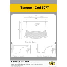 Tanque de Lavar Roupa em Mármore Sintético Granitado 55x41cm  - 3