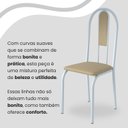 Ver imagem 7 de Conjunto Sala de Jantar Mesa Retangular 140x75cm Tampo Granito Ocre 6 Cadeiras Linda Yescasa