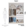 Guarda-Roupa Solteiro 160cm 2 Portas de Correr com Espelhos 100% Mdf Dubai Espresso Móveis - 5