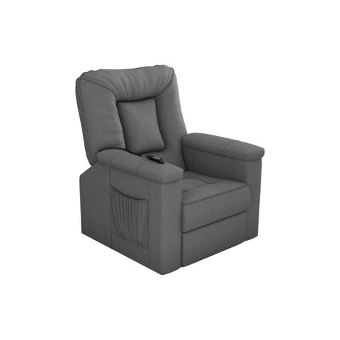 Poltrona do Papai Reclinável Elétrica Porshe Matrix Cor:suede Cinza