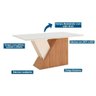 Conjunto Mesa Sala Jantar Henn Epic Tampo Mdf com Vidro 160cm e 6 Cadeiras Vita Nature Suede Light - 8