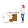 Conjunto Mesa Sala Jantar Henn Epic Tampo Mdf com Vidro 160cm e 6 Cadeiras Vita Nature Suede Light - 3