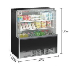 Vitrine Refrigerada Universal 1 Placa Fria  Gpsa-110r 127v 60hz Gelopar - 2