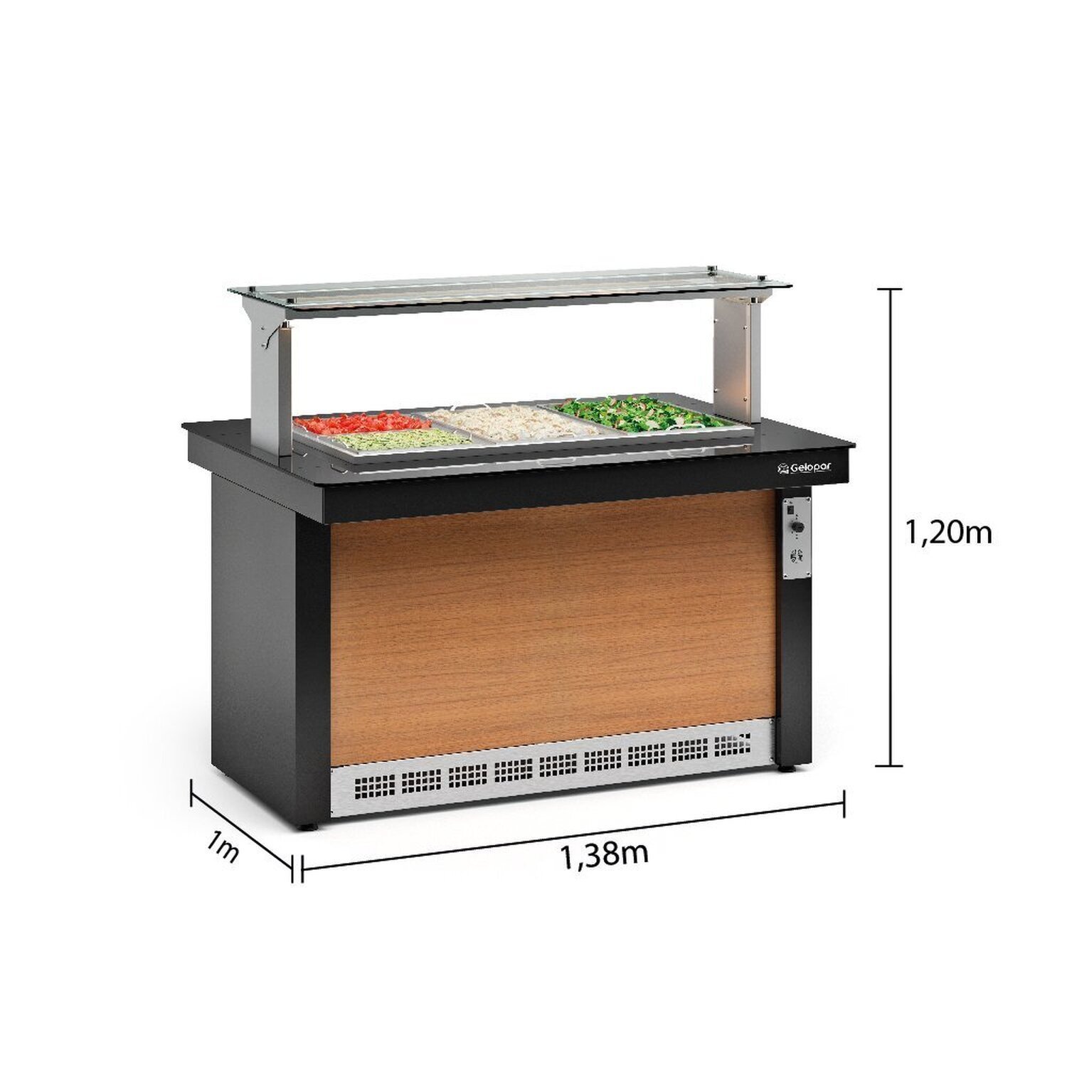 Mesa Refrigerada  Gbrf-140 Pr /220v 60hz Gelopar - 2