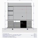 Ver imagem 4 de Estante para Tv até 47 Polegadas 1 Porta Taurus Ripado 3d Off White/cinamomo - Móveis Bechara