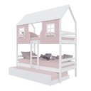 Ver imagem 2 de Treliche Casinha Encantada Madeira Maciça Rosa/ Branco Megamobilia
