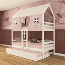 Ver imagem 1 de Treliche Casinha Encantada Madeira Maciça Rosa/ Branco Megamobilia