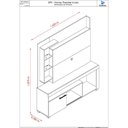 Ver imagem 2 de Estante Home Theater Madetec Ícaro para Tv de até 50u0027 - Madetec Cor Fendi/naturale