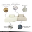 Ver imagem 6 de Sofá Modular Dakota Ilha 2 Módulos 310cm Linho Offwhite-Bege Gran Belo