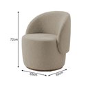 Ver imagem 6 de Poltrona Decorativa Premium Orgânica em Bouclê Italiano Bege