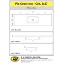 Ver imagem 4 de Pia para Cozinha em Mármore Sintético com Cuba em Aço Inox 199CMX55CM Aj Rorato