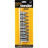 Jogo Soquete Sextavado 1/2'' 3/16-5/8'' com 9 Pecas Vonder - 5