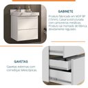 Ver imagem 6 de Gabinete para Banheiro Suspenso Liso 60cm sem Lavatório Yescasa Cinza/Branco