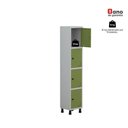 Ver imagem 5 de Roupeiro Aço Linha Light 4 Portas - GR301-4 Cinza-Verde Miró