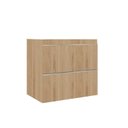 Ver imagem 3 de Gabinete para Banheiro Suspenso Liso 60cm sem Lavatório Yescasa Bege/Wood