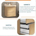Ver imagem 5 de Gabinete para Banheiro Suspenso Liso 60cm sem Lavatório Yescasa Bege/Wood