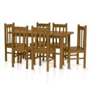 Ver imagem 1 de Conjunto de Mesa Mônaco com 6 Cadeiras Imbuia