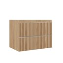 Ver imagem 3 de Gabinete para Banheiro Suspenso Ripy 80cm sem Lavatório Yescasa Bege/Wood