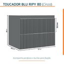 Ver imagem 4 de Gabinete para Banheiro Suspenso Ripy 80cm sem Lavatório Yescasa Cinza