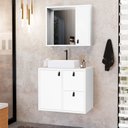 Ver imagem 1 de Conjunto Gabinete para Banheiro com Cuba Sobrepor e Espelheira Toro 60 Cm